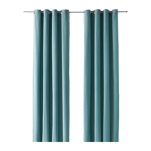 일루일루,SANELA Curtains, 1 pair, light turquoise